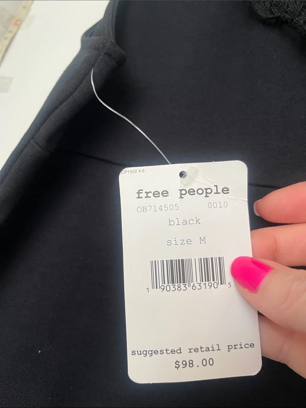 Free People Black Sleeveless Dress with Lace Yoke